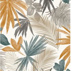 Papier peint vinyle Wild palms jaune